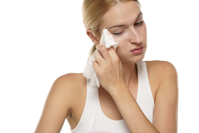Do not clean your face with facial wipes 